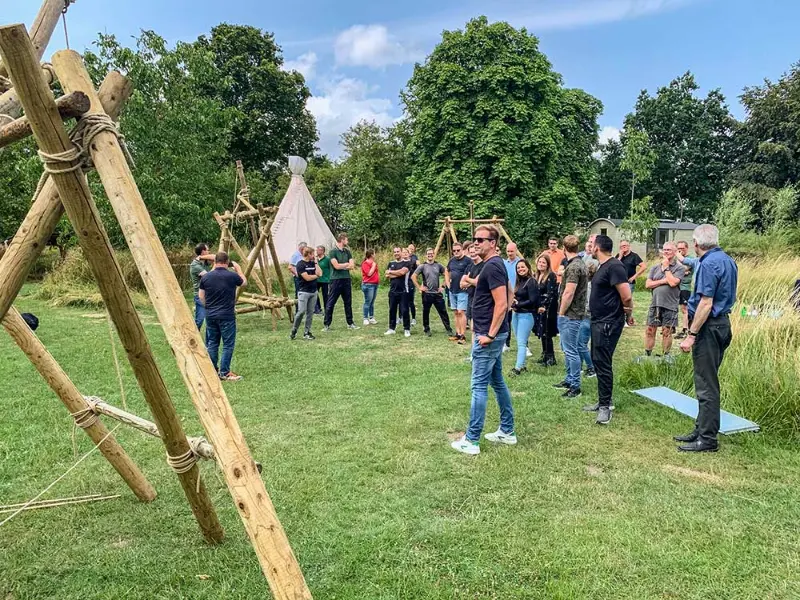 Katapult bouwen teambuilding